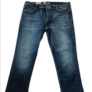 Kut From The Kloth-Angie Cropped Skinny Blue Jeans. Size 12 Excellent Condition